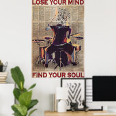 Poster Perdre votre esprit Trouver votre âme (Bureau à domicile)