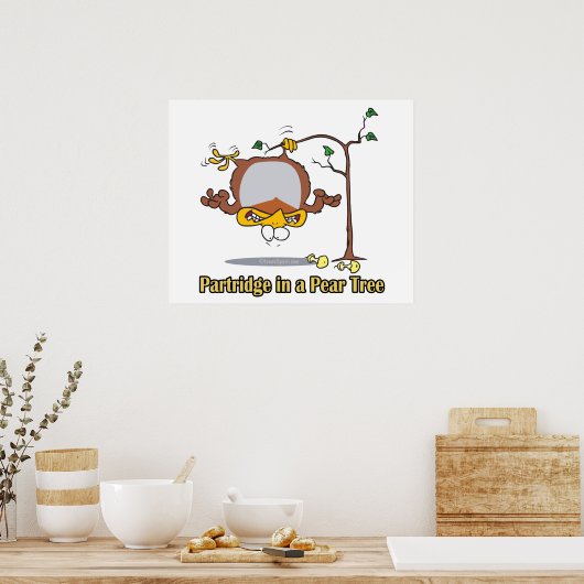 Poster perdrix dans un poirier 1er premier jour Noël (Cuisine)