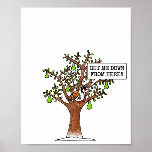Poster Perdrix dans un poirier, chant de Noël (Devant)