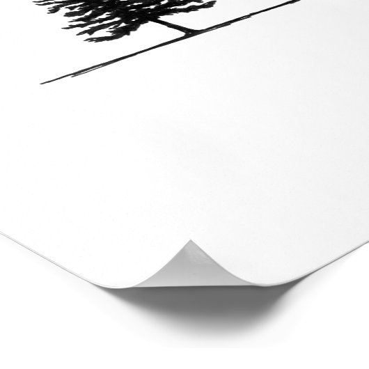 Poster Perdu : arbre solitaire (Coin)