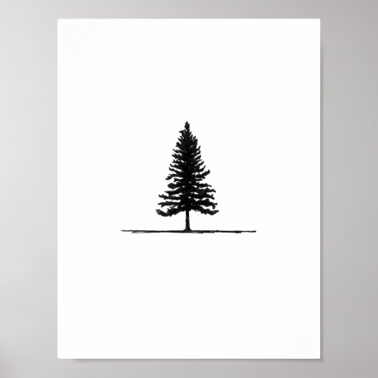 Poster Perdu : arbre solitaire (Devant)