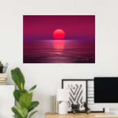 Poster perdu dans la beauté. romance au coucher du soleil (Bureau à domicile)