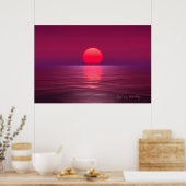 Poster perdu dans la beauté. romance au coucher du soleil (Cuisine)