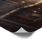 Poster "Perdu dans le temps" : Une bibliothèque inspirée (Coin)