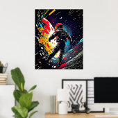 Poster Perdu dans l'espace : un voyage cosmique (Bureau à domicile)