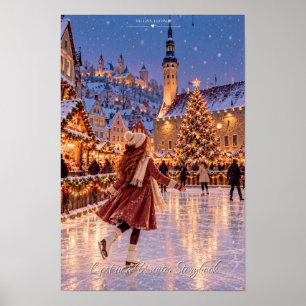 Poster Perdu dans un conte de Noël hivernal à Tallinn