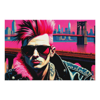 POSTER PERDU GARÇONS-PUNK DANS LA VILLE 8