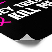 Poster Perdus Ils Gardent Ma Vie Cancer du Sein Survivant (Coin)