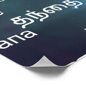 Poster Père dans de nombreuses langues du monde - Bleu (Coin)