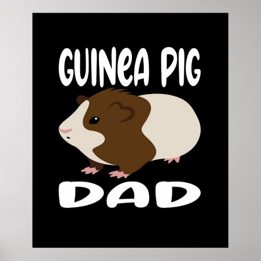 Poster Père de Funny Guinée | Pet | Cool Pet Lover (Devant)