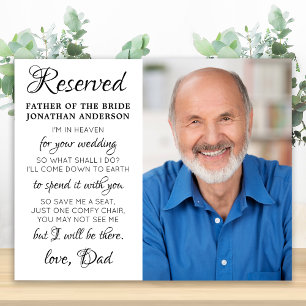 Poster Père de la mariée Photo Paradis Mémorial Mariage