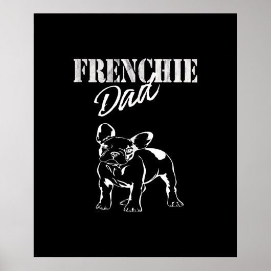 Poster père de mignonne frenchie | drôle de cadeau de bul (Devant)