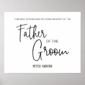 Poster Père du Mariage commémoratif du siège réservé de l (Devant)