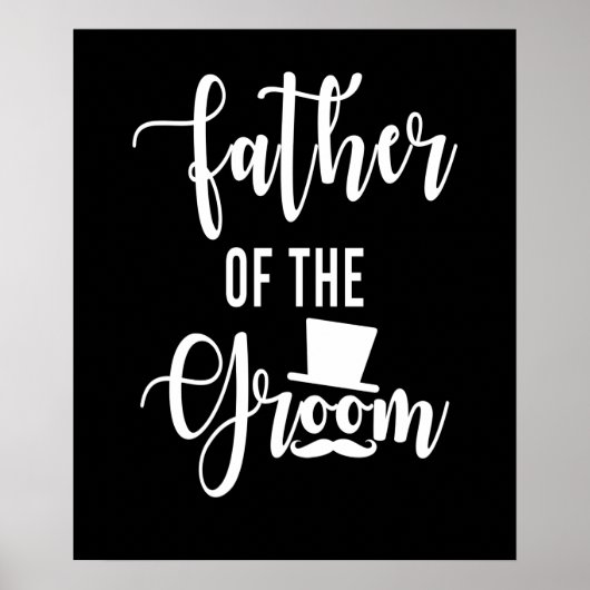 Poster Père Du Mariage Groom (Devant)