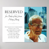 Poster Père du marié au ciel Photo Mémorial Mariage (Devant)