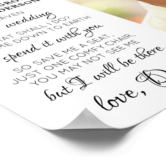 Poster Père du marié au paradis des photos Mémorial de ma (Coin)