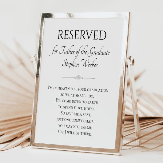 Poster Père du siège du Mémorial des diplômés