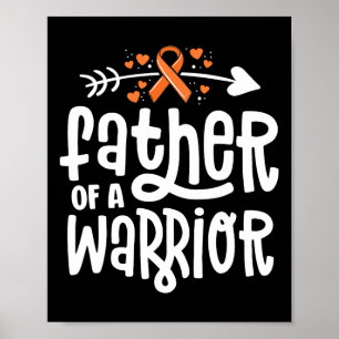 Poster Père D'Un Père Guerrier Famille Leucémie Cancer Aw