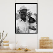 Poster Père et bébé afro-américains 1935 (Cuisine)