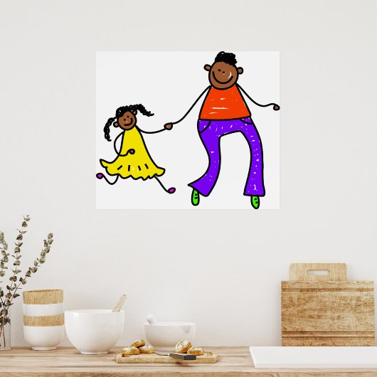 Poster Père Et Fille (Cuisine)