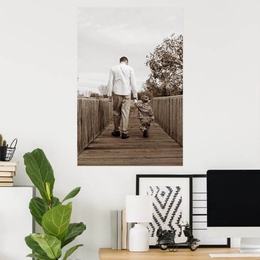 Poster Père et fils (Bureau à domicile)