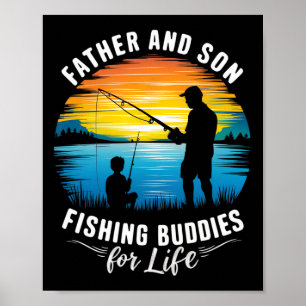 Poster Père et fils, compagnons de pêche pour la vie