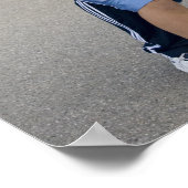 Poster Père et fils hispaniques jouant au basket-ball (Coin)