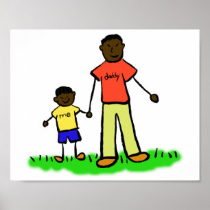 Poster Père et Fils Personnalité Personnalité Famille Per