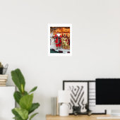 Poster Père Noël (Bureau à domicile)