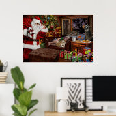 Poster Père Noël (Bureau à domicile)