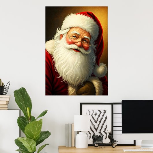 Poster père Noël (Bureau à domicile)