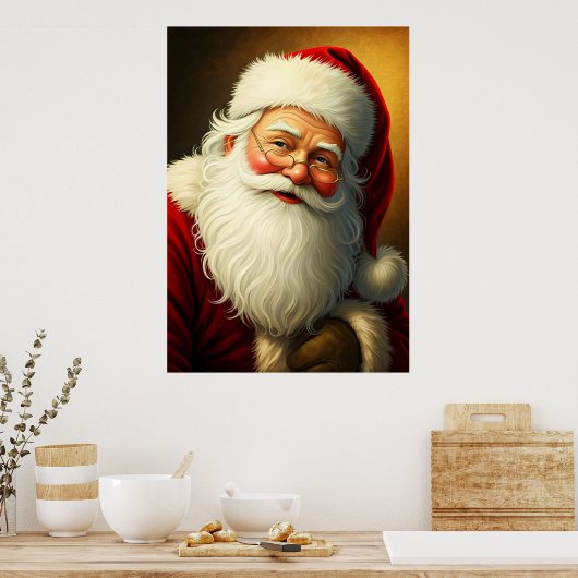 Poster père Noël (Cuisine)