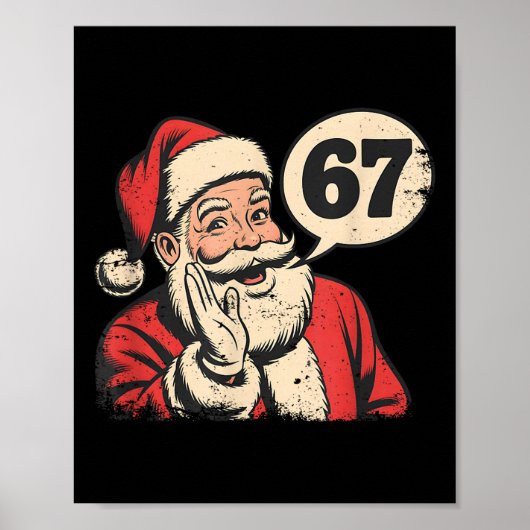 Poster Père Noël 67 Noël Six Sept Mème (Devant)