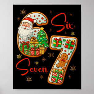 Poster Père Noël 67 Noël Six Sept Xmas Costume Mème Fille