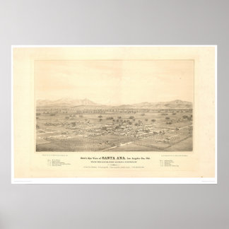 Poster Père Noël Ana, CA. Carte panoramique (1579C)