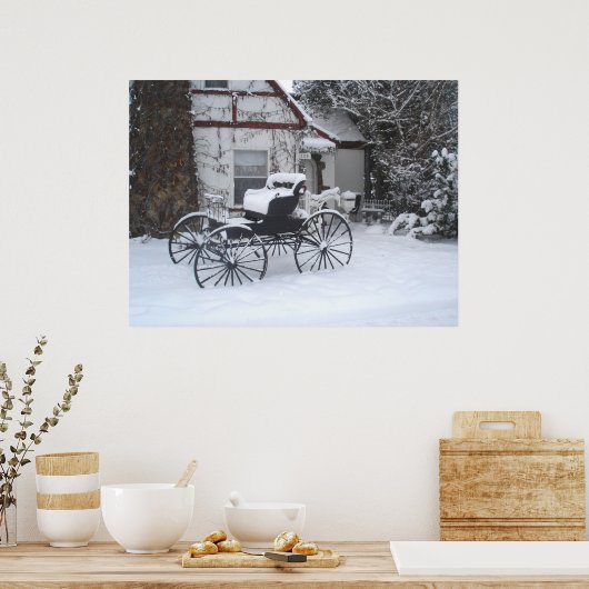 Poster Père Noël arrive ! (Cuisine)