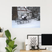 Poster Père Noël arrive ! (Bureau à domicile)