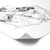 Poster Père Noël assis avec le chat sur le genou (Coin)