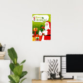 Poster Père Noël avec cadeaux (Bureau à domicile)