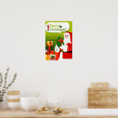 Poster Père Noël avec cadeaux (Cuisine)