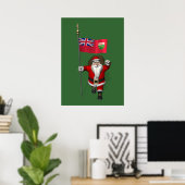Poster Père Noël Avec Drapeau De L'Ontario CDN (Bureau à domicile)
