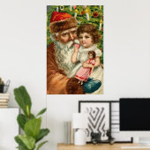 Poster Père Noël avec enfant (Bureau à domicile)