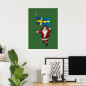 Poster Père Noël Avec L'Ensigne De Suède (Bureau à domicile)