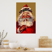 Poster Père Noël avec plume (Cuisine)