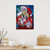 POSTER PÈRE NOËL AVEC VIOLON (Cuisine)