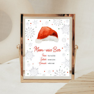 Poster Père Noël Baby Casquette Maman Osa Bar