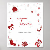 Poster Père Noël Baby Christmas Baby shower Faveurs (Devant)