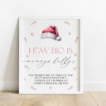 Poster Père Noël Baby Christmas Comme la taille est le je<br><div class="desc">Père Noël Baby Christmas How Big is Mommy's Belly Game. Éléments correspondants disponibles.</div>