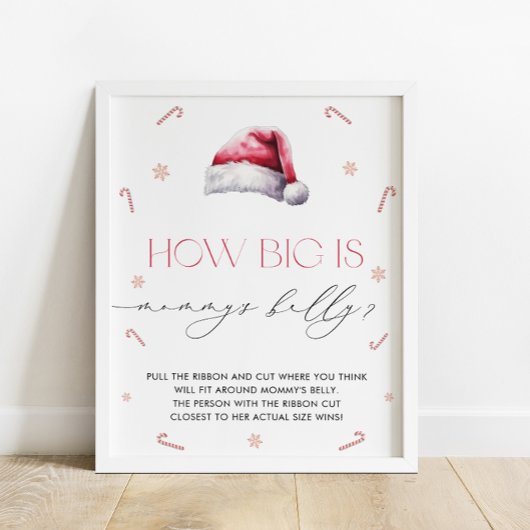 Poster Père Noël Baby Christmas Comme la taille est le je