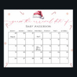 Poster Père Noël Baby Christmas Guess the due Date Calend<br><div class="desc">Père Noël Baby Christmas Guess the due Date Calendar Poster. Pour une personnalisation plus avancée de ce design,  il suffit de cliquer sur le bouton "Customiser" ci-dessus ! Éléments correspondants disponibles.</div>